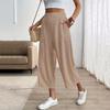 Wide Leg Womens Pants Relaxed Fit Lightweight Pants for Women High Waist Cropped Trousers Casual Loose Style