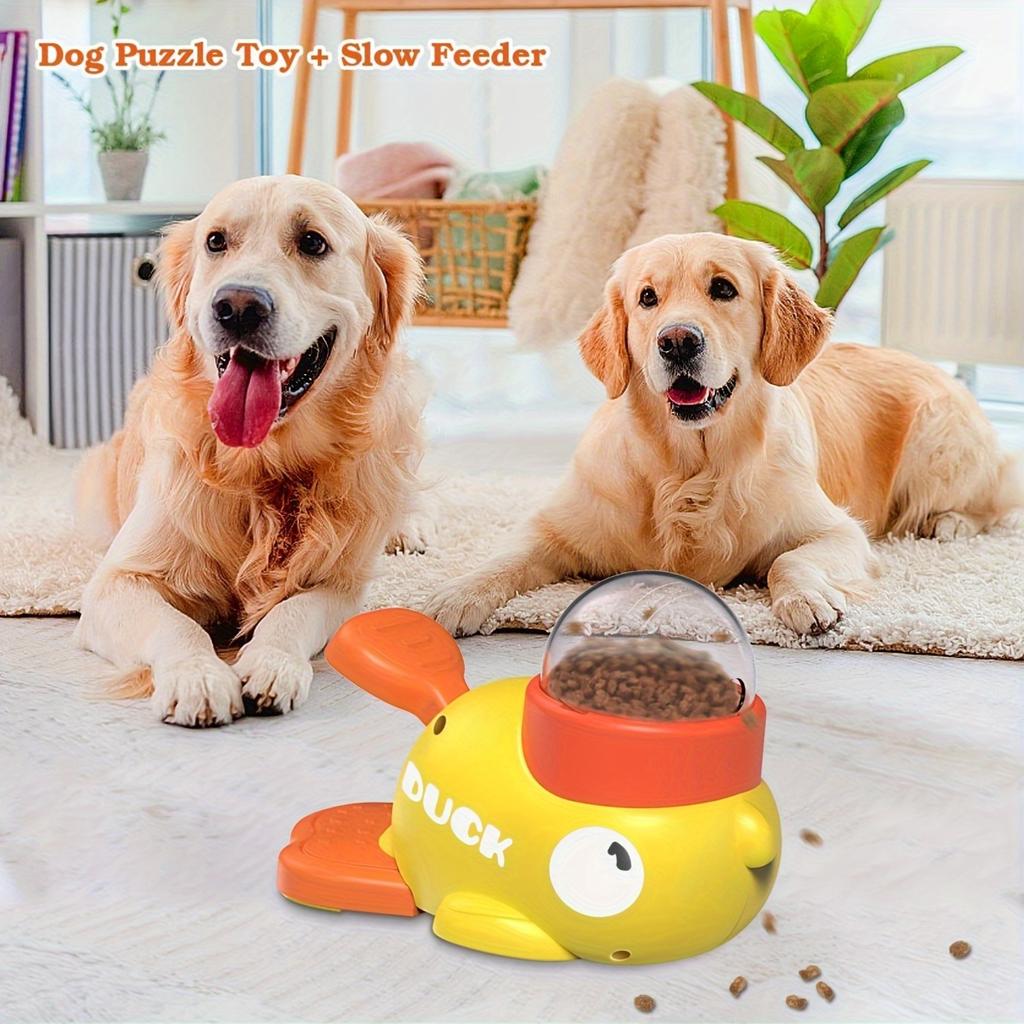 Interactive Dog Snack Dispenser Toy - Slow Feeder Puzzle Feeder, Duck Design, Encourages Healthy Eating & Mental Development, Perfect for All Breed