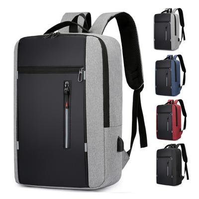 Backpack, Simple Usb Charging Business Computer Bag Male Multi-Functional Student Large-Capacity Schoolbag