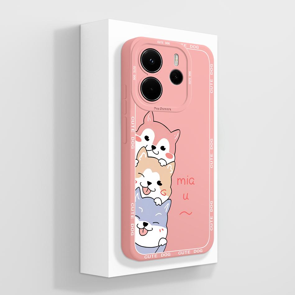 Per Custodia Telefono Redmi Note 14 4G Versione Europa Farfalla Funda Cover Posteriore Morbida in Silicone Liquido Per Protezioni Telefono Redmi Note14
