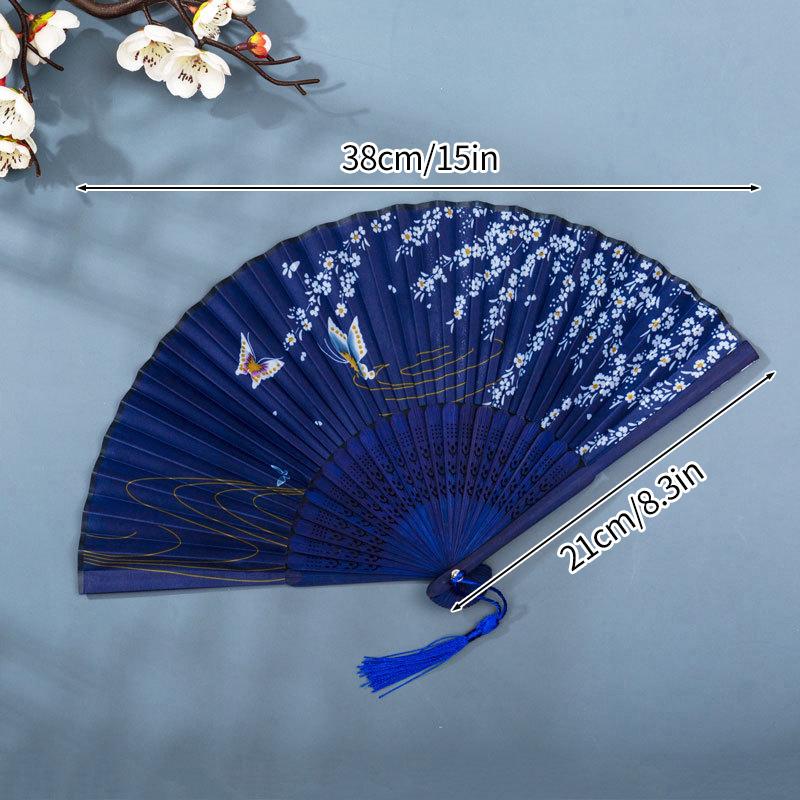 

Китайский красный складной веер Женщины Танцевальное выступление Ручной веер Реквизит Декоративный бамбуковый веер Свадьба День рождения Искусство Ремесла вентилятор