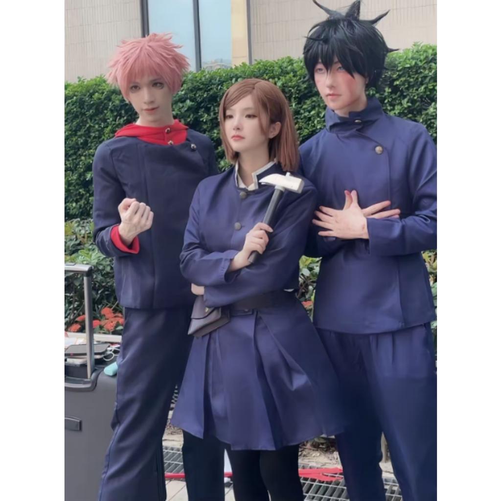 Anime Tokyo Itadori Yuji Cosplay Costume with Hooded Pants For Halloween Outfit School Carnival Uniform