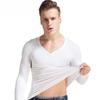 Herren Slim Fit Langarm Thermische V-Ausschnitt und Rundhals Tops