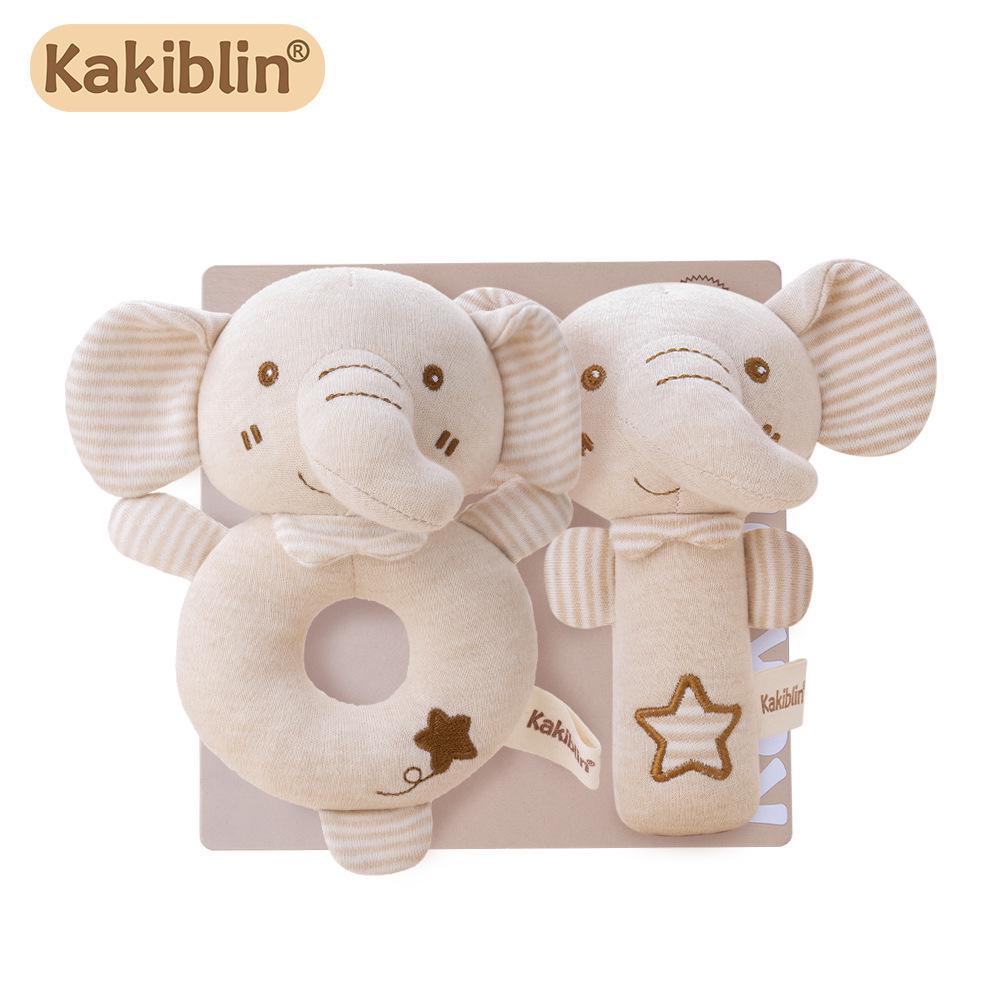 Organic Cotton Baby Rattle & Teether Set