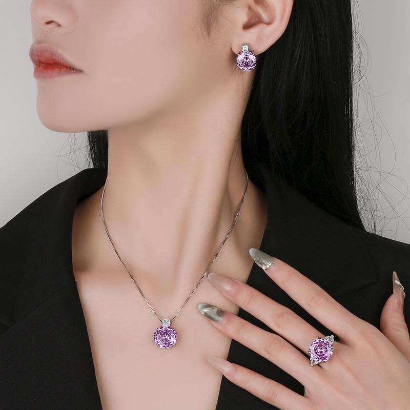 Jewelry Copper Bottom Gold-Plated Rose Cut Roland Wind Cover Main Stone 14-12Mm