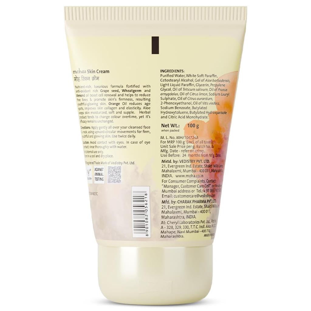 Moha Anti Ageing Cream 100g Pack of 1 for Fine Lines, Wrinkles, Pigmentation & Skin Firmness with Radiant Glow