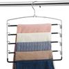 FeeraHozer Pants Hangers Non Slip 3 Pack Space Saving Hangers Multi-Layer Swing Arm Pants Hanger Stainless Steel Space S