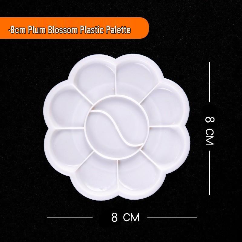 White Plum Blossom Mixing Palette for Gouache, Acrylic, Watercolor Paints