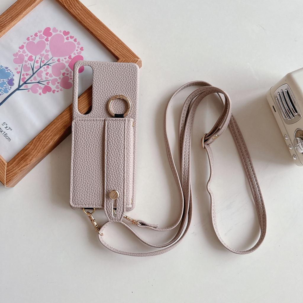 Wrist Strap Crossbody Ring Holder Magnetic Wallet Leather Case For Sony Xperia 1V 10V 5V 5IV 10IV 1IV 5V Long Lanyard Bag Cover