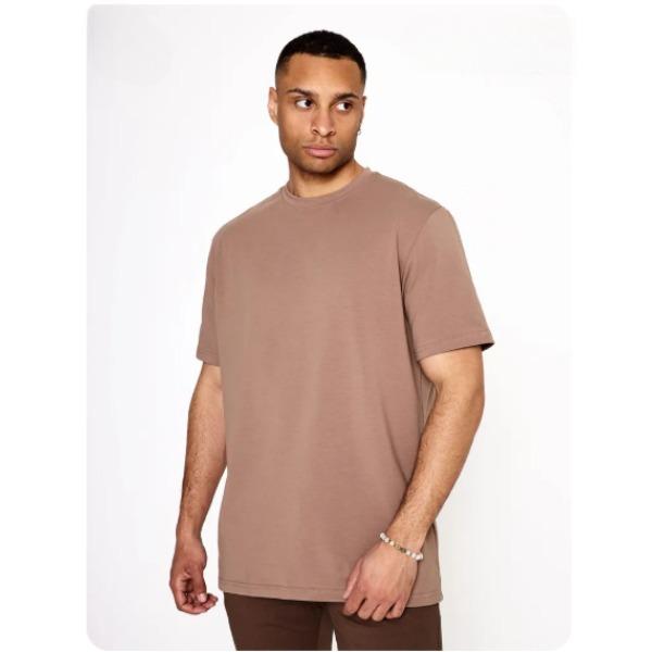 Summer Round Neck Solid Color Fashionable Casual Pure Cotton Short Sleeved Men's T-shirts