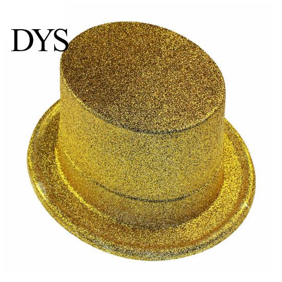Magician Costume Accessories for Adults Kids Shiny Top Hats, Glitter Hat Adult Kids, Colorful Hat, Victorian Dress Up Christmas Sparkling Parties