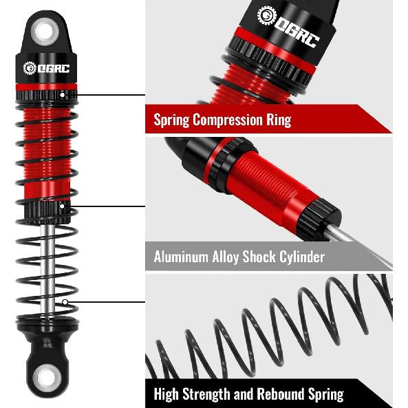 Esilun 60mm Shocks Absorber Oil Threaded Damper Threaded Shock Absorber for TRX4M 1/18 RC Crawler Car Upgrade Accessories