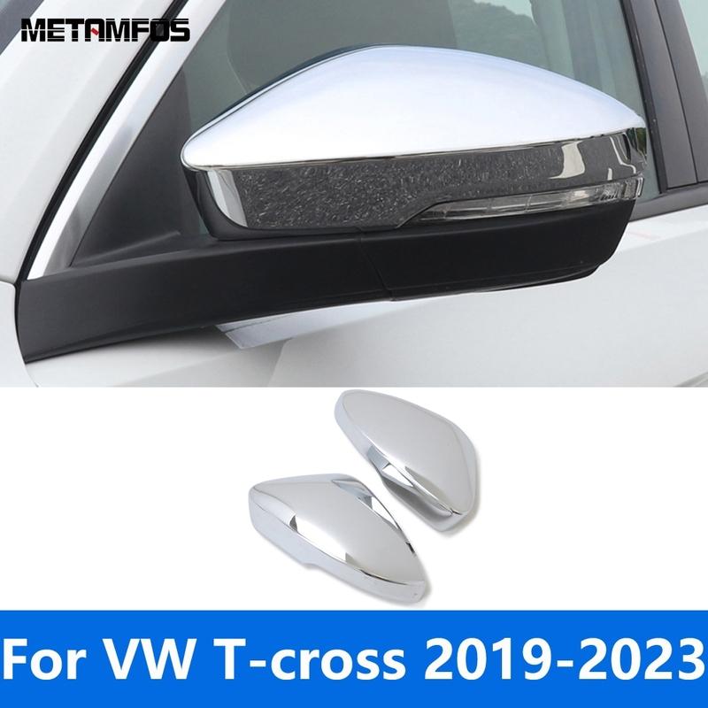 For Volkswagen VW T-cross Tcross - Carbon Fiber Rearview Side View Mirror Cover Trim Protection Cap Car Accessories