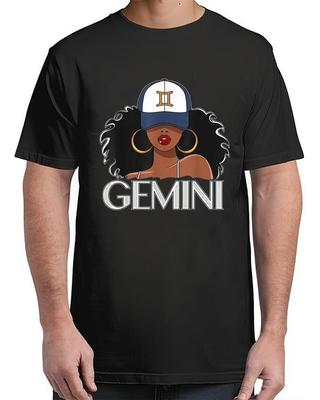 Gemini Queen Black Cap Zodiac Sign Birthday For Adult S-4XL T-Shirt Unisex T-Shirt