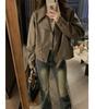 Women's Slimming PU Leather Jacket - Spring/Autumn, Lapel, Petite and Versatile Fashion