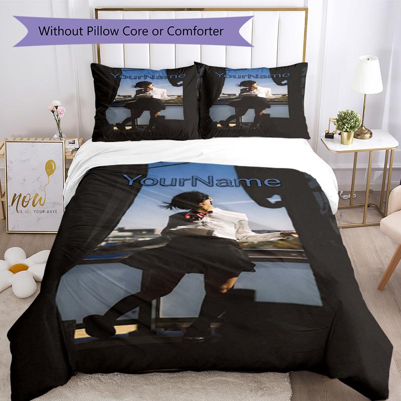 Haaland 216 Customize Your Name Bedding Set Breathable Duvet Cover with Pillowcases Home Decoration Birthday Gift