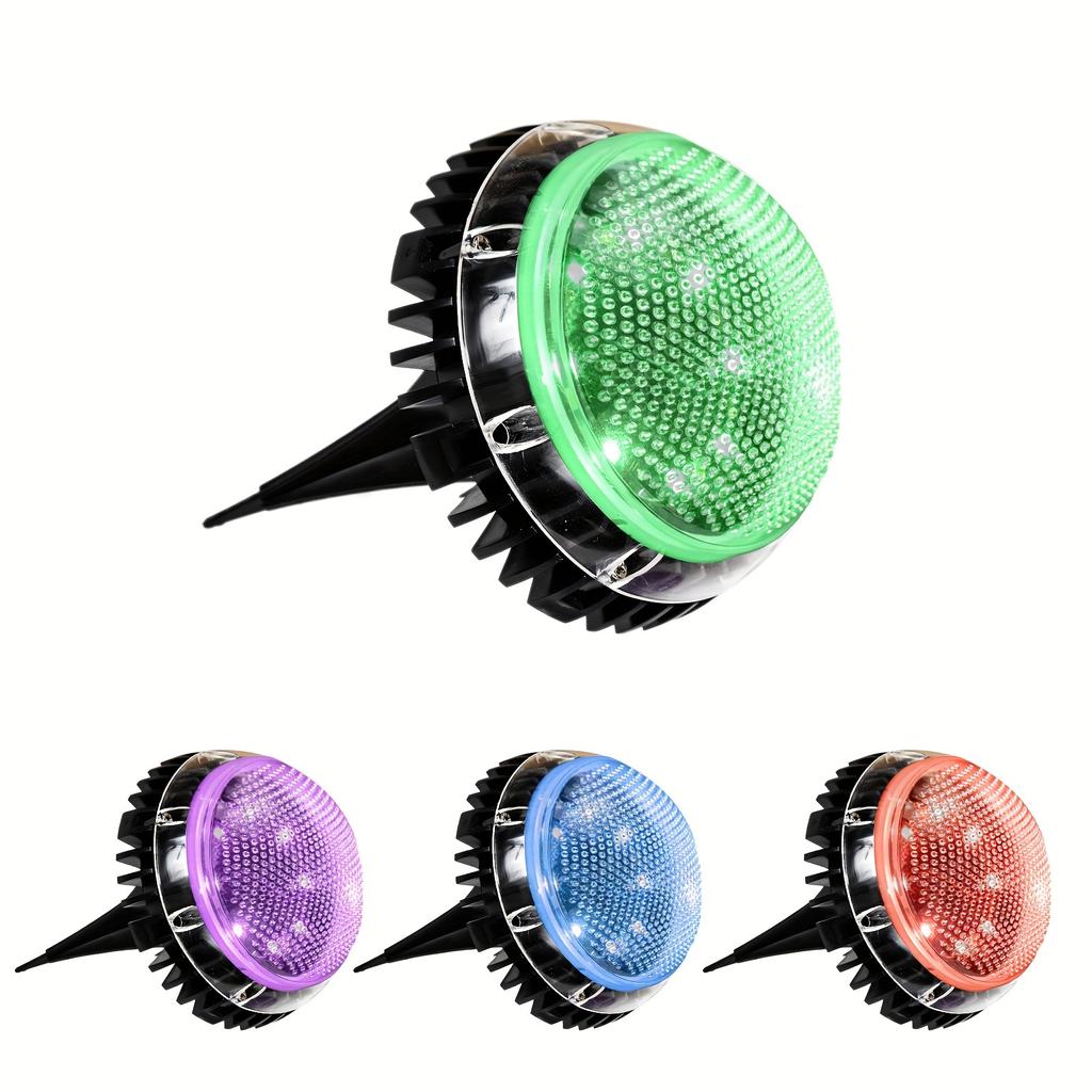 4pcs Solar Ground  Lights Outdoor, 8LED Solar Floor Lights Outdoor, Solar Garden Lights Solar Path Lights for Lawn Pathway Patio, Colorful/Warm White