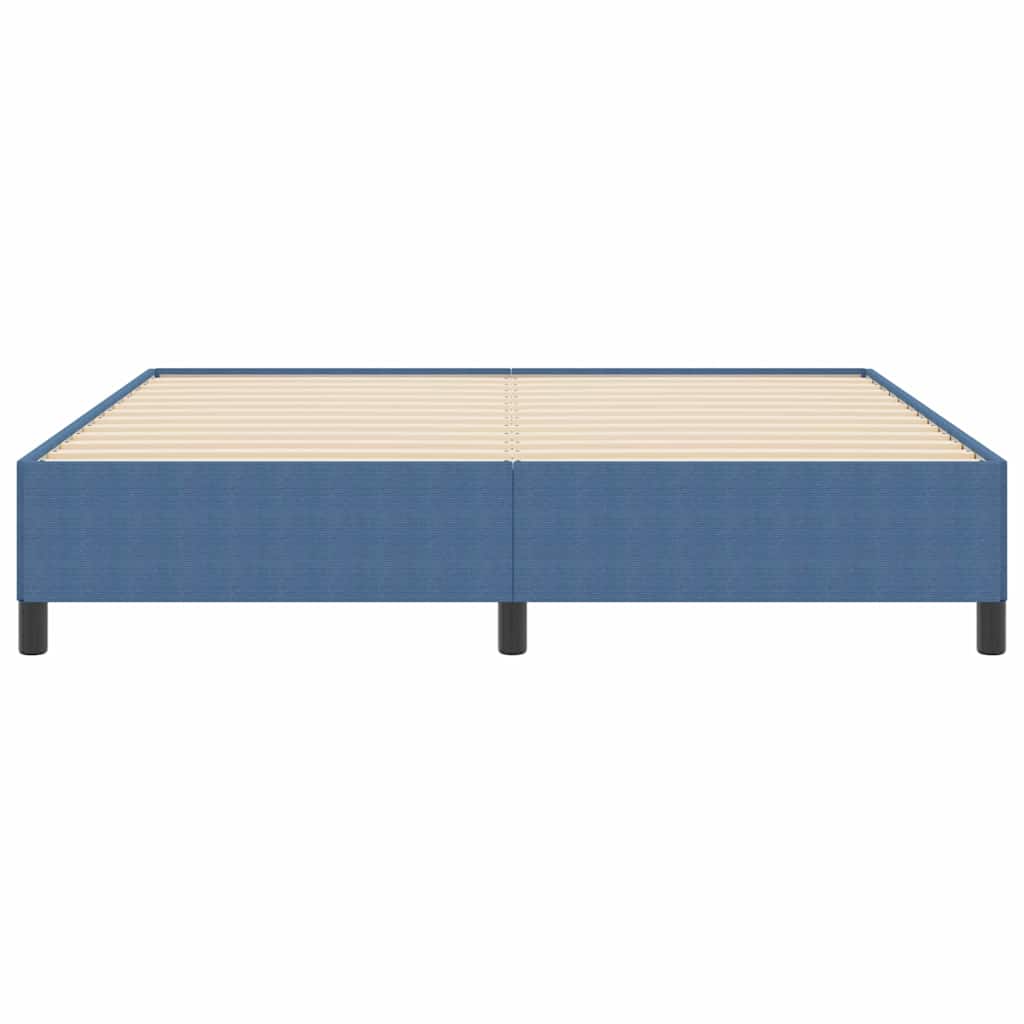 Blue Box Spring Bed 180 x 200 cm Cord Fabric