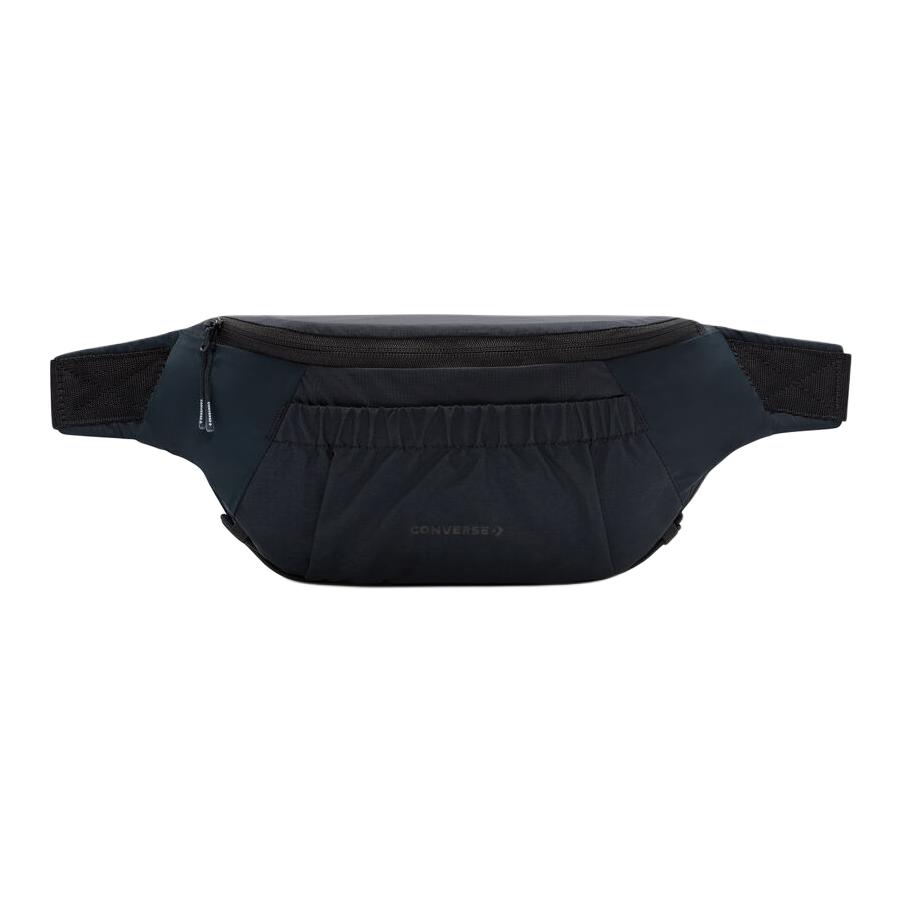 New Converse Nylon One Shoulder Crossbody Fanny Pack Regular Unisex Black 10026645-A01