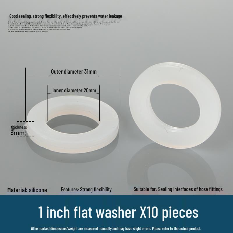 Silicone Rubber Gasket for Water Heater Inlet Pipe: Flat Washer & Corrugated Pad