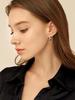 [Geiger Jewelry] Flat One-Touch Silver Earrings GISVEE034