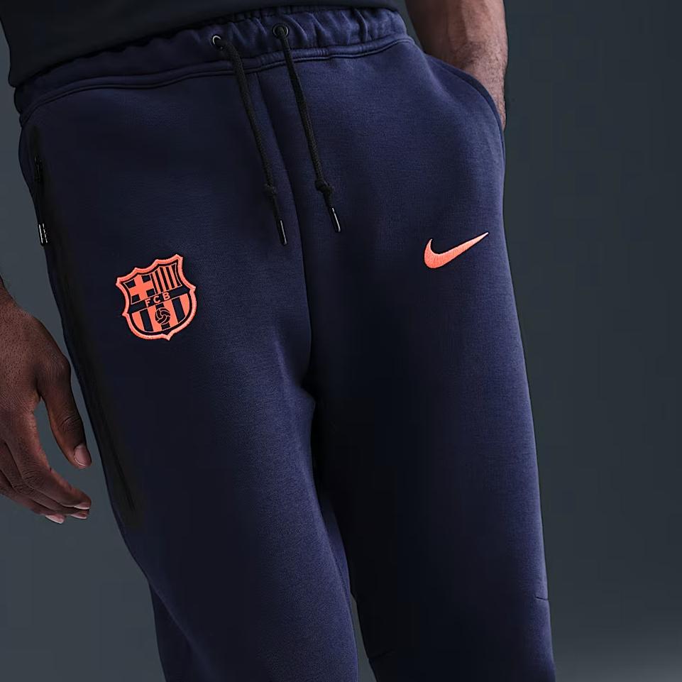 Nike FC Soccer Bottoms Men's Midnight Blue/Bright Mango Moderate Cuffed Pants HQ1901-410