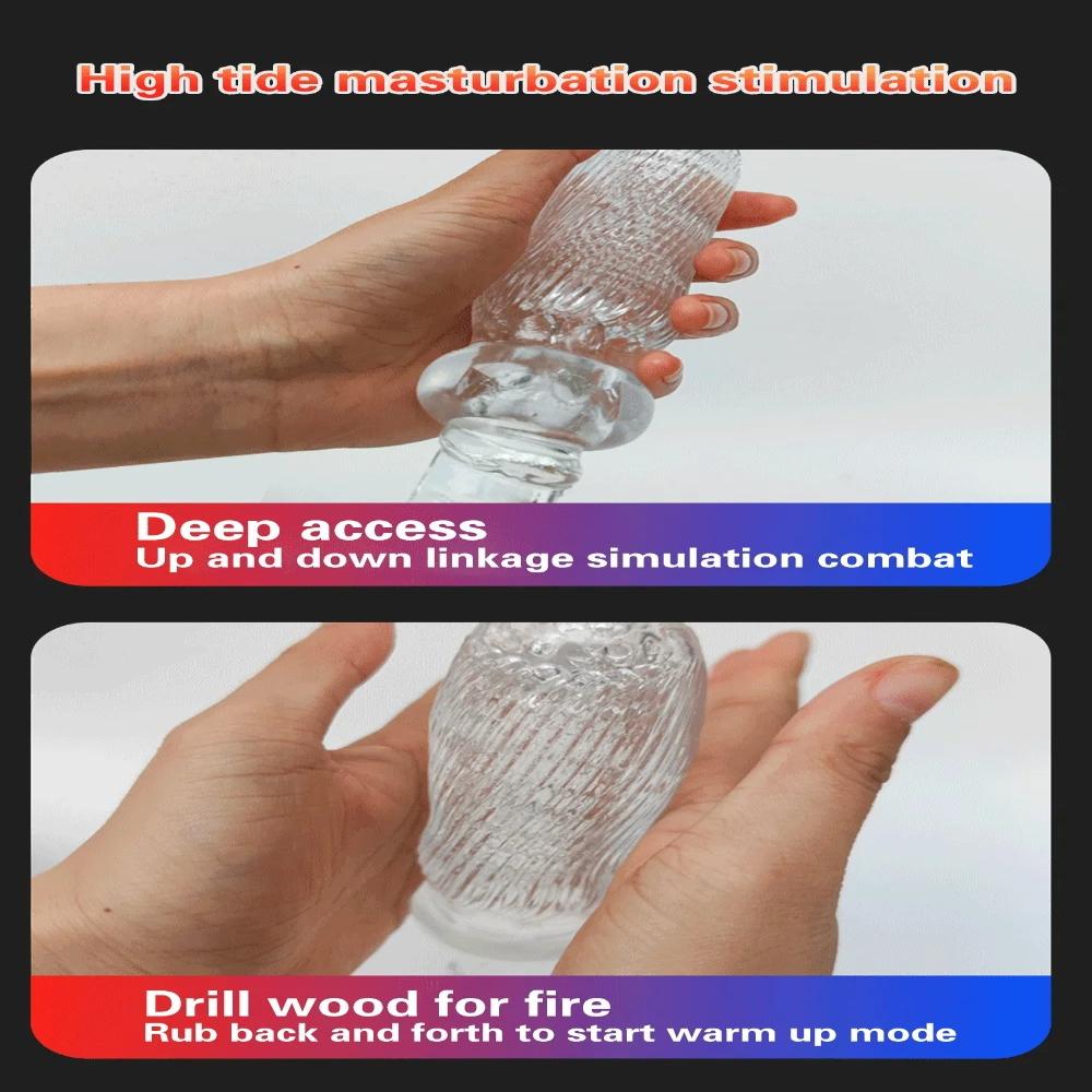 Masturbation Cup for Men Soft Male Exercise Penis Massage Sexy Pocket Pussy Blowjob Toy Vagina Adult Goods 18+