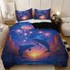Bedding Dolphin 3D Printed Pillowcase Polyester Abraded Bedding Three-Piece Set