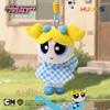 The Powerpuff Girls Plush Keychain With Checkerboard Pattern For Backpack Decor And Gifts
