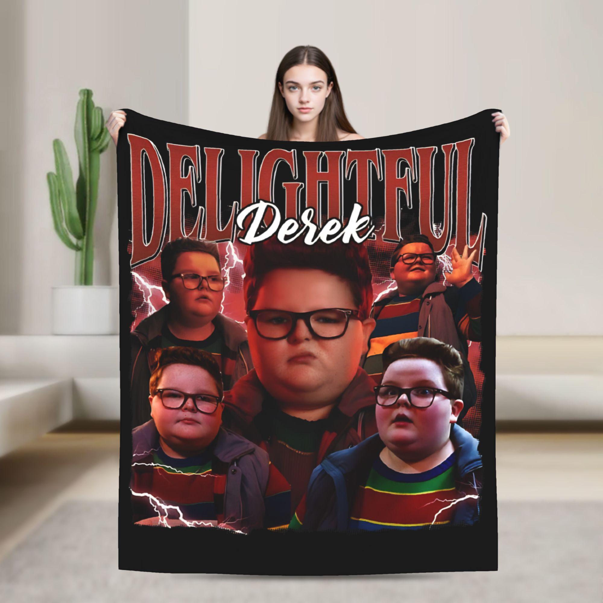 Vintage Delightful Derek Knitted Blankets Flannel Lightweight Throw Blanket for Home Couch Bedroom Quilt 75X95CM