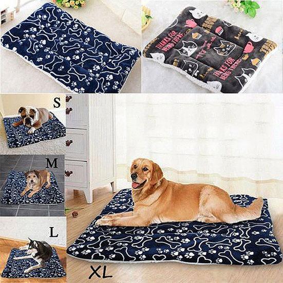 Winter Warm Haustier Hund Welpe Katze Bett Kissen Matte Weiches Korallenfleece Zwinger Decke