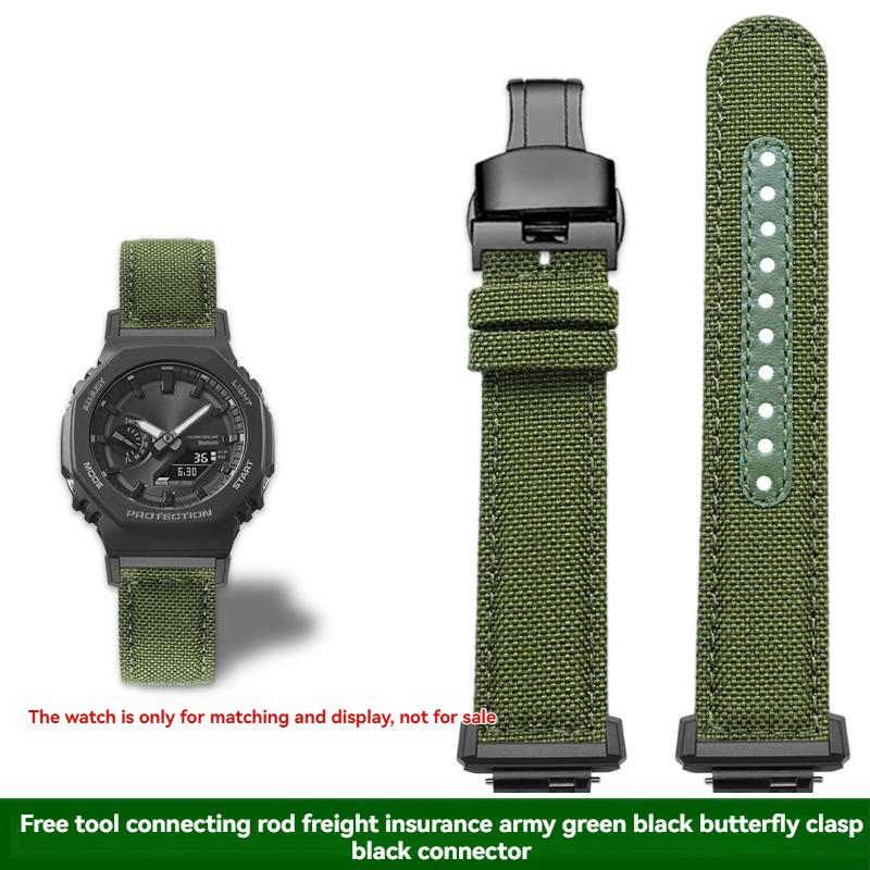 Für Casio GA-2100/1A1PR GA2110 GA-B2100 Serie Uhr achteckig Sport Nylon Canvas Bergsteigen wasserdicht Uhrenarmband