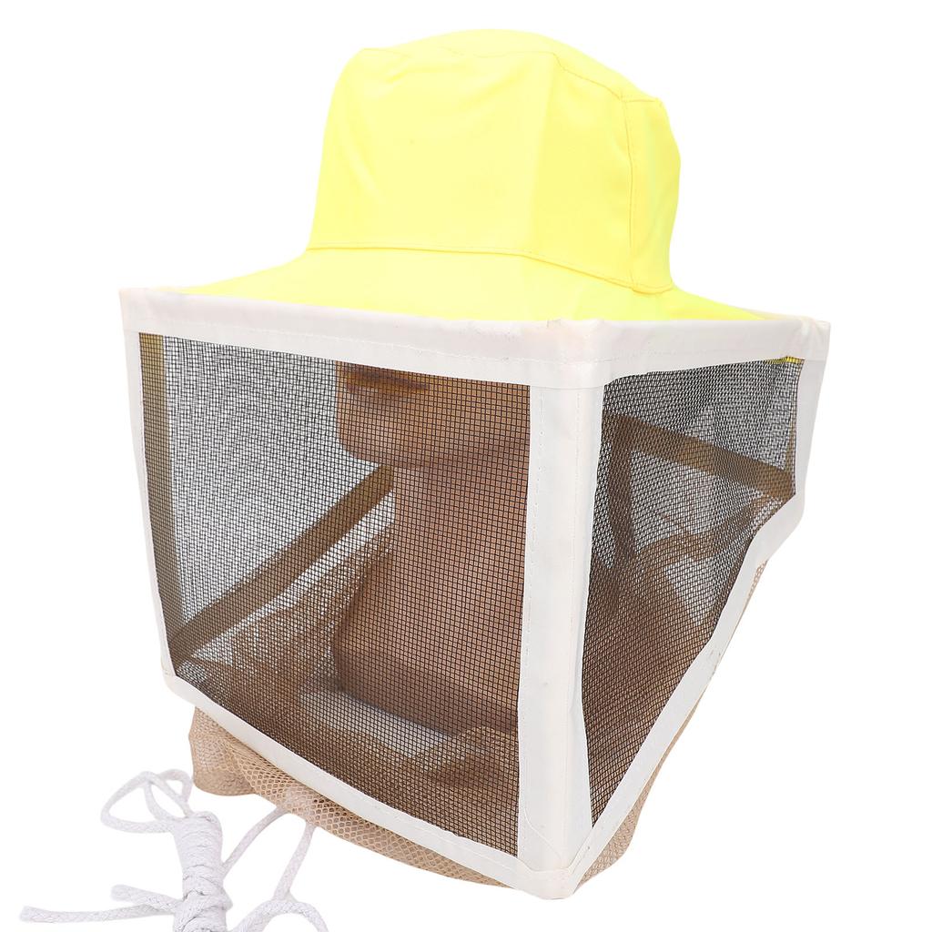 Beekeeping Veil Hat Steel Yarn Square Brim Foldable Bee Keeper Cap for Outdoor Fishing Field Studies