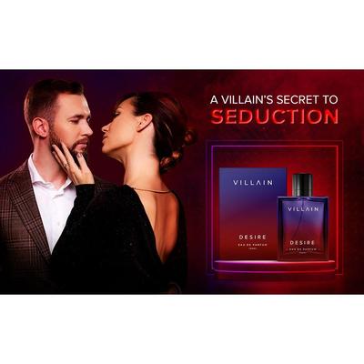 Villain Desire Eau De Parfum for Men-100ml | Super Sensual and Strong Premium Fragrance| Woody, Spicy| Impress Women and Enjoy Ultimate Attraction