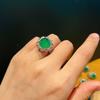 Full Green, Yang Green, Natural Agate Green Chalcedony Ring, Women'S Opening Is Slightly Inlaid, And The Real Shot Is Fidelity.