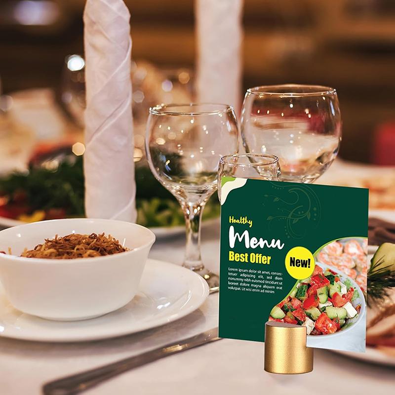 WTEMPO Table Number Holders Wedding Place Card Holders Mini Cylinder Shaped Design Desktop Stands for Paper & Photo Picture & Menu Tag Display