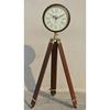 Victorian London Vintage Style Table and Floor Clock with Adjustable Wooden Tripod Stand Home Office Décor 60" X 12"