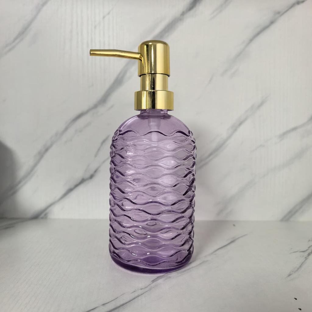 410ml Glass Pump Bottle for Hand Sanitizer, Soap, Shampoo, and Shower Gel