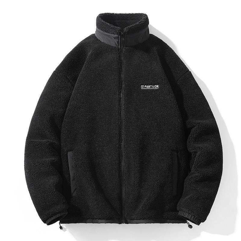 Autumn Winter Men's Jacket Lamb Fleece Plush Oversize Loose Couple