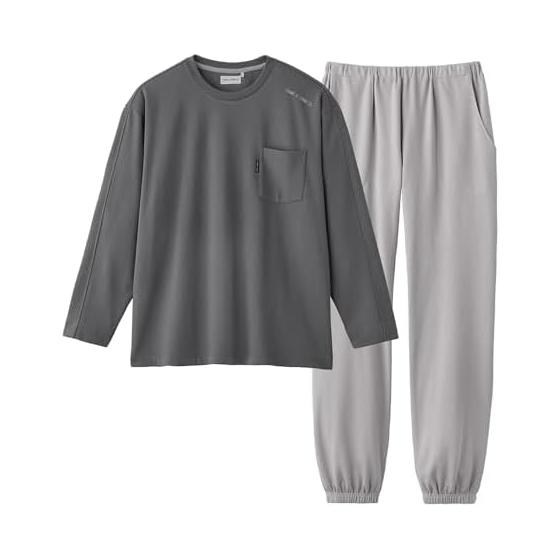 GUNZE Pajama Tops Komshikomusa Long Sleeves Long Pants Fleece Fleece Men s