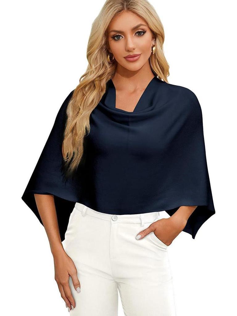 Dámský měkký pletený kardiganový plášť - Podzim/Zima 2025 Krátký univerzální šálový top