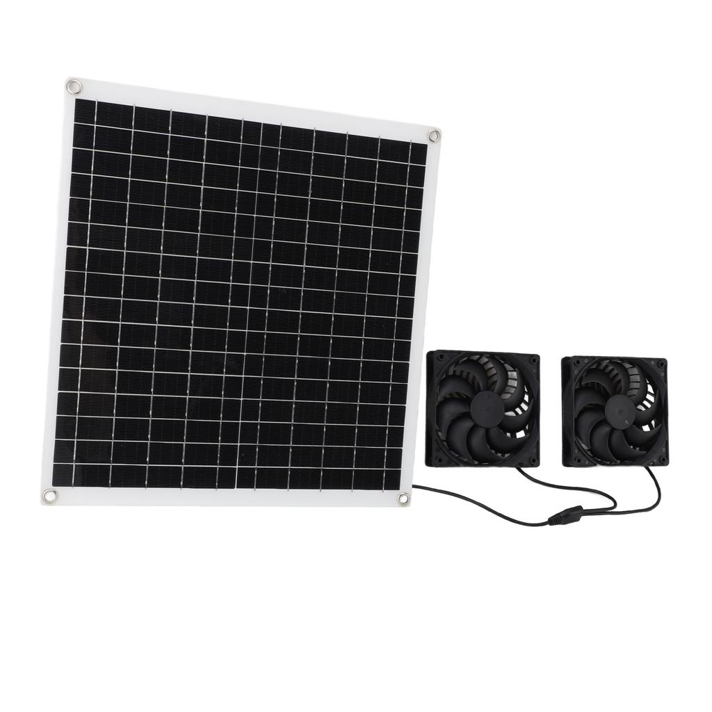 Solar Panel Powered Fan Portable Outdoor Multifunctional Solar Air Circulation Fan Kit 20W12V