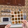 10 pezzi Adesivi per piastrelle in gel per cucina e bagno Adesivi per mosaico autoadesivi Carta da parati in mattoni di vetro creativi