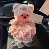 Bouquet little beaver loopy pink pig hood sweater ruby doll plush toy cute pink doll girl gift