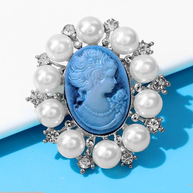 

Новые красивые броши с тиснением в виде головы для женщин, классические свадебные модные броши, винтажные аксессуары