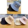 Cute Smiley Double-sided Fisherman Hat Women Summer Sunscreen Alphabet Basin Hat Men Students Versatile Sun Hat