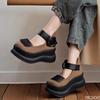Fashion Summer New Women's Shoes Thick soled Slope Heel Sandals Fashionable Retro Simple Comfortable Height Increasing Women's Shoes