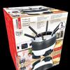 Appareil à fondue électrique - ALPINA - Cuisinier Deluxe - 800W - Caquelon 2L Anti-adhésif - 6 Fourchettes Inox