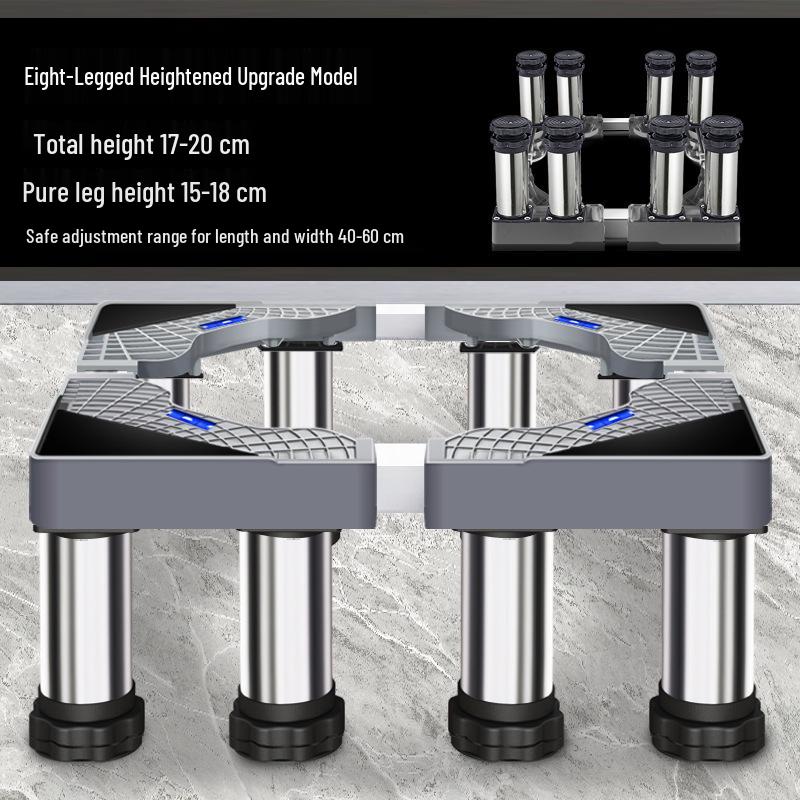 Universal Washing Machine & Refrigerator Stand with Stainless Steel Wheels