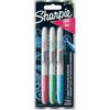 Marqueur Permanent - SHARPIE - Métallisé - 3 Pièces - Pointe Fine - Rose, Vert, Bleu